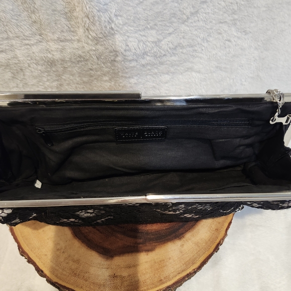 White House Black Market Black Lace Clutch - Picture 3 of 4